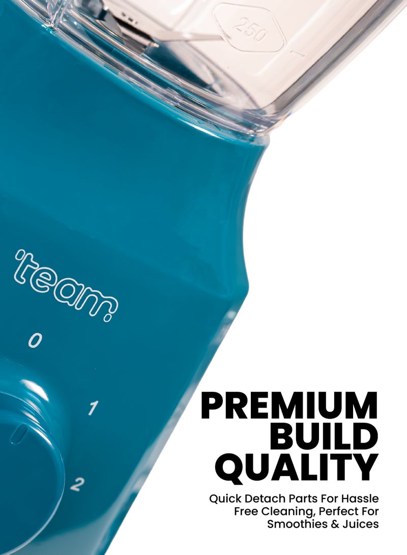 تيم Team 3‑in‑1 Blender Grinder Juicer Machine 350W, 1.5L Unbreakable Jar, Dry Mill & Grinding Cups, Stainless Steel Blades, 2 Speed with Pulse, Multi‑Purpose Mixer Blender for Kitchen - Image 4